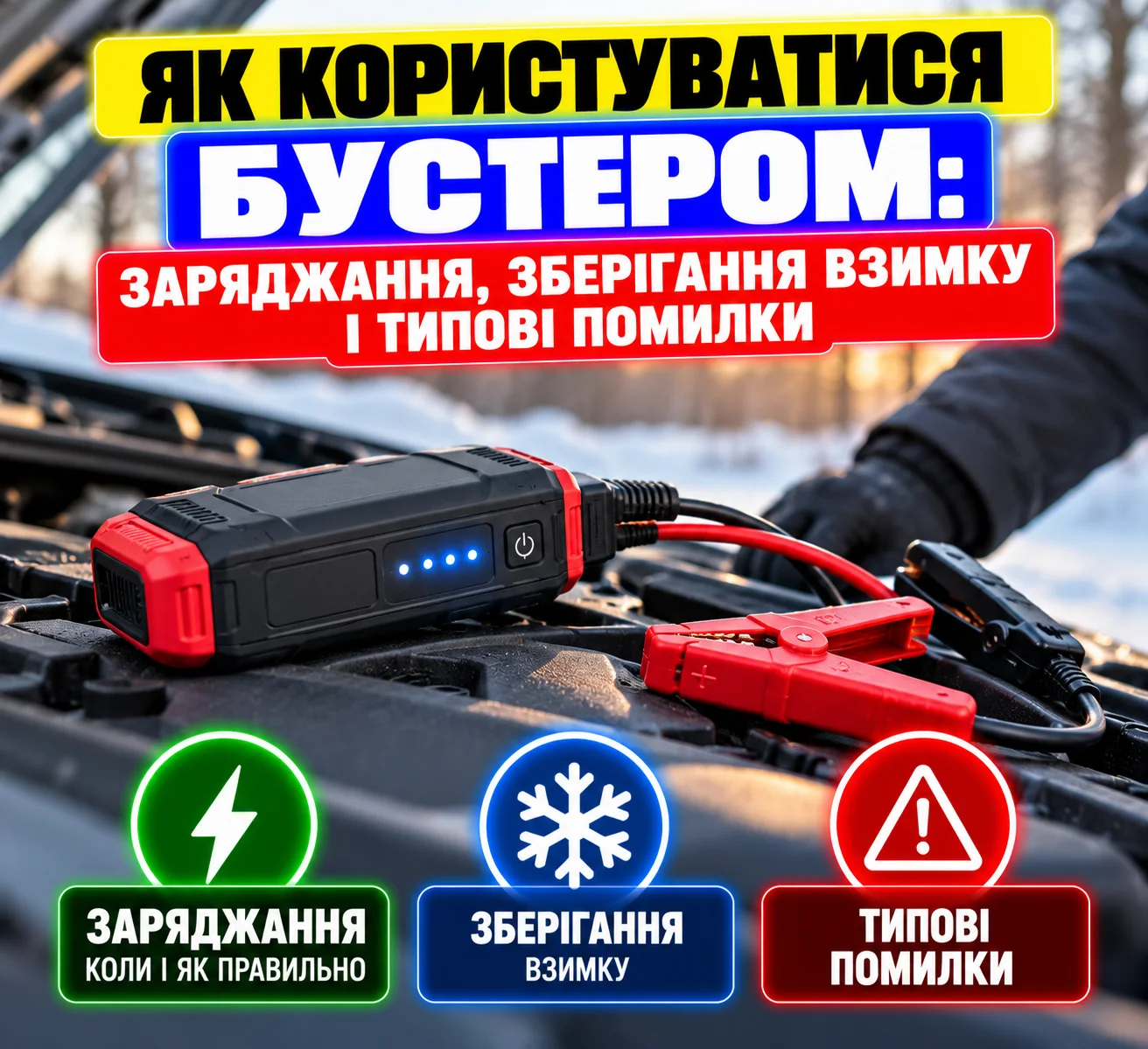 Бустер SUITU ST-5537Pro с компрессором и пусковыми зажимами